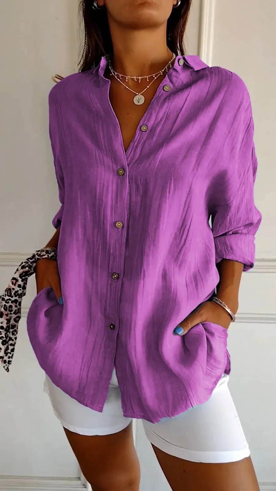 Chemise Femme à Col Revers - Clairea Boutique