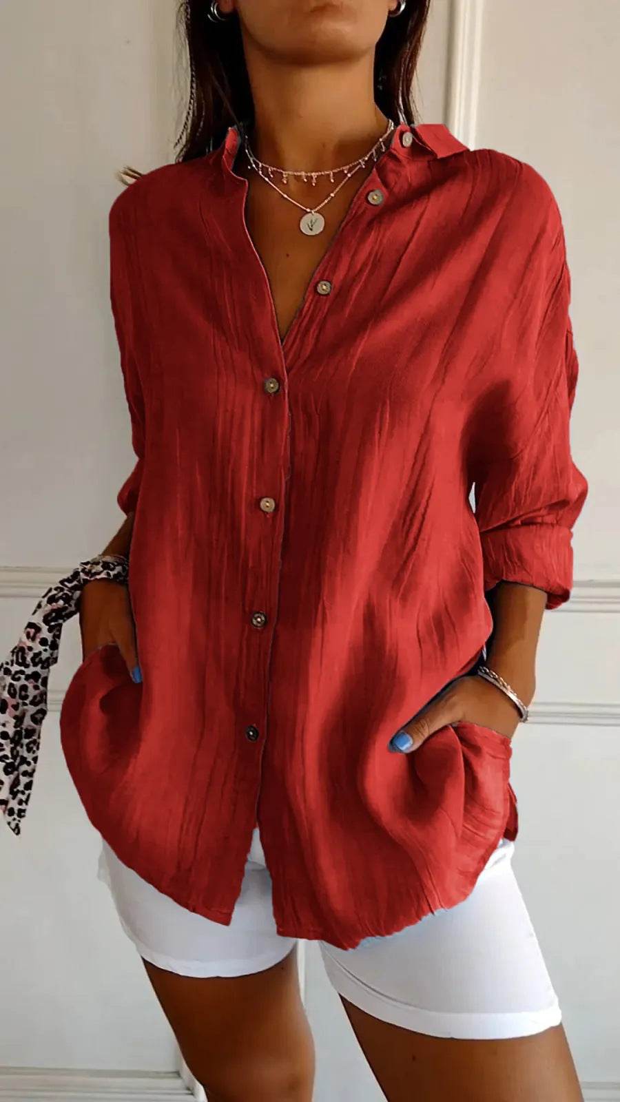 Chemise Femme à Col Revers - Clairea Boutique