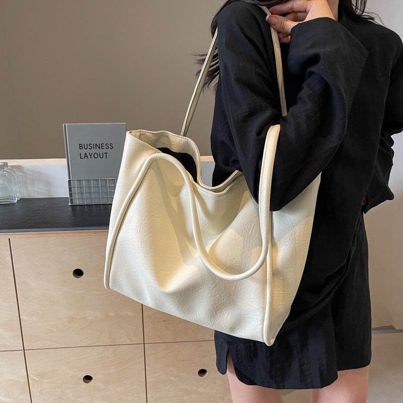 Sac Épaule Grand Format en Cuir PU Souple - Clairea Boutique