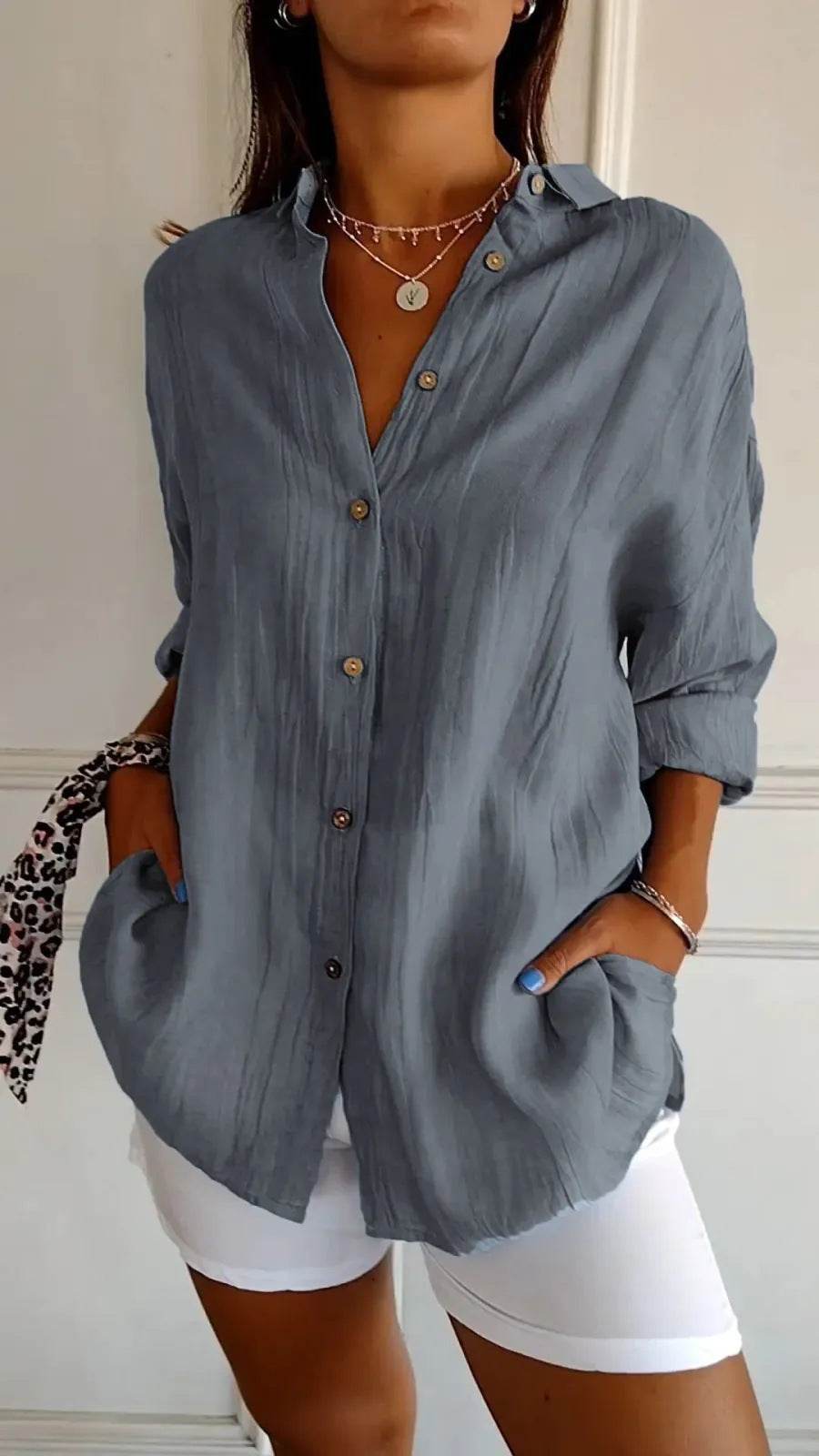 Chemise Femme à Col Revers - Clairea Boutique