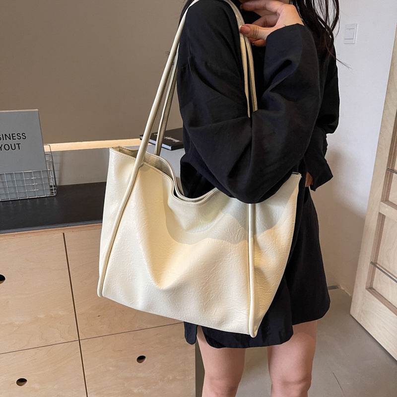 Sac Épaule Grand Format en Cuir PU Souple - Clairea Boutique