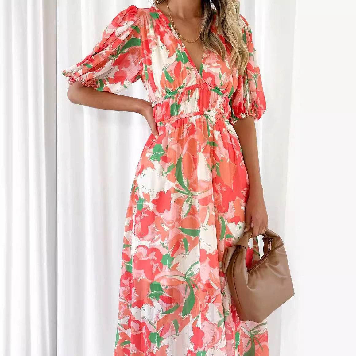 Robe Longue Bohème à Fleurs - Clairea Boutique