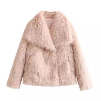 Manteau Hiver Épais Femme – Col à Revers en Fausse Fourrure - Clairea Boutique