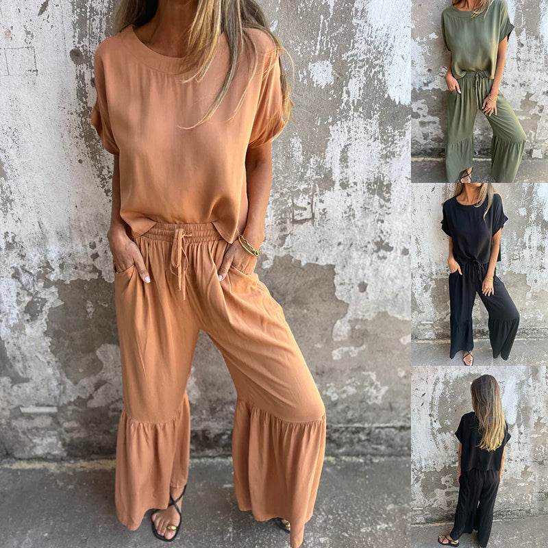 Ensemble Tendance Haut Col Rond - Clairea Boutique
