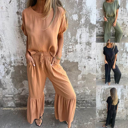 Ensemble Tendance Haut Col Rond - Clairea Boutique