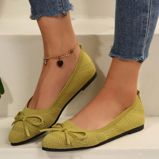 Mocassins Tricotés à Nœud - Clairea Boutique