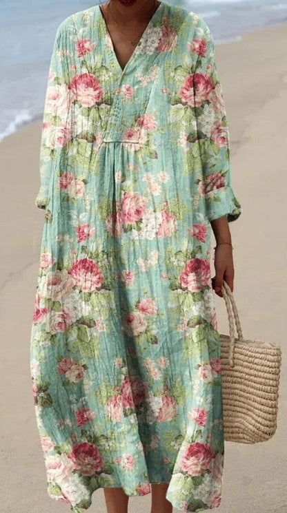 Robe Chemise Imprimé Floral Décontracté - Clairea Boutique