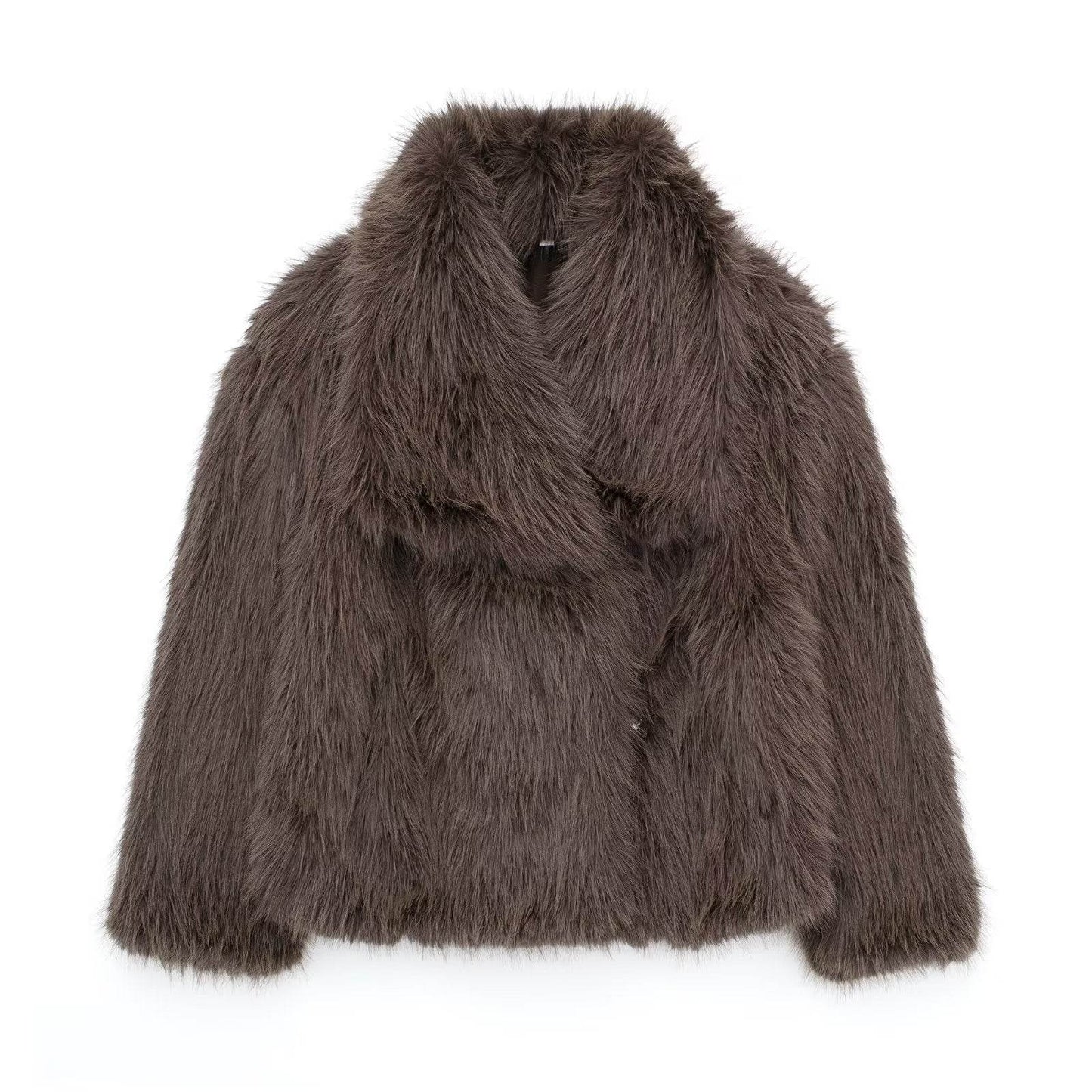 Manteau Hiver Épais Femme – Col à Revers en Fausse Fourrure - Clairea Boutique