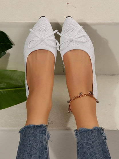 Mocassins Tricotés à Nœud - Clairea Boutique