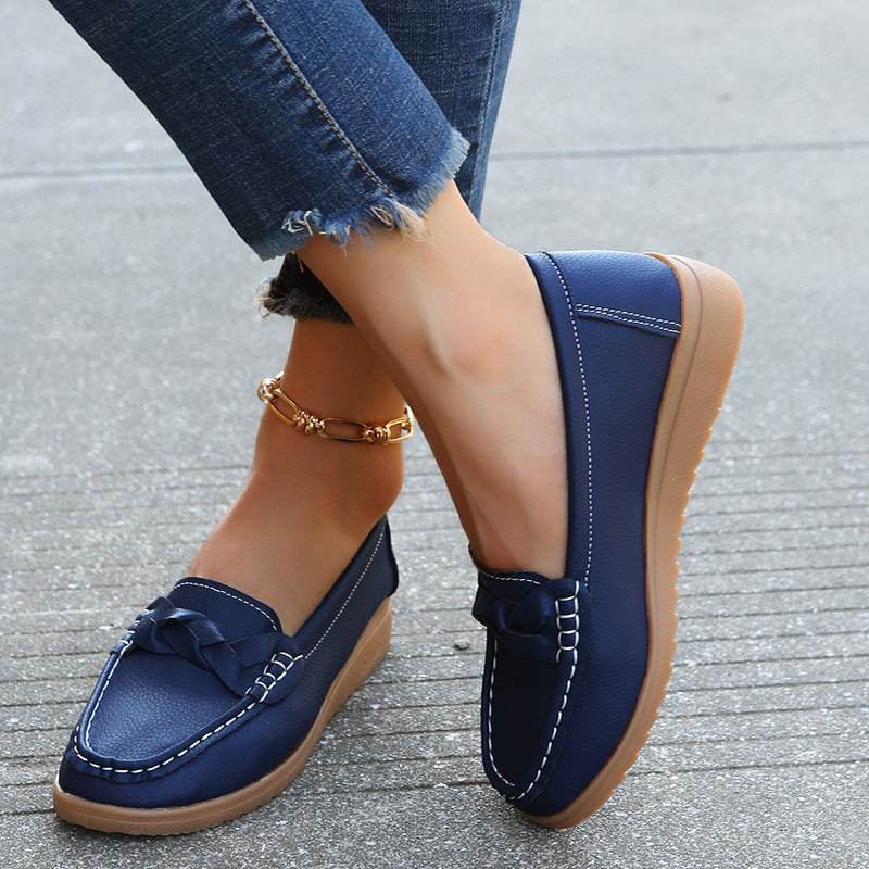 Chaussures Plates à Motif Tissé - Clairea Boutique
