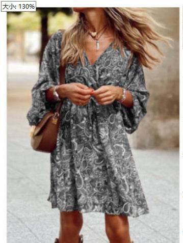 Nouvelle Robe Bohème Imprimée - Clairea Boutique