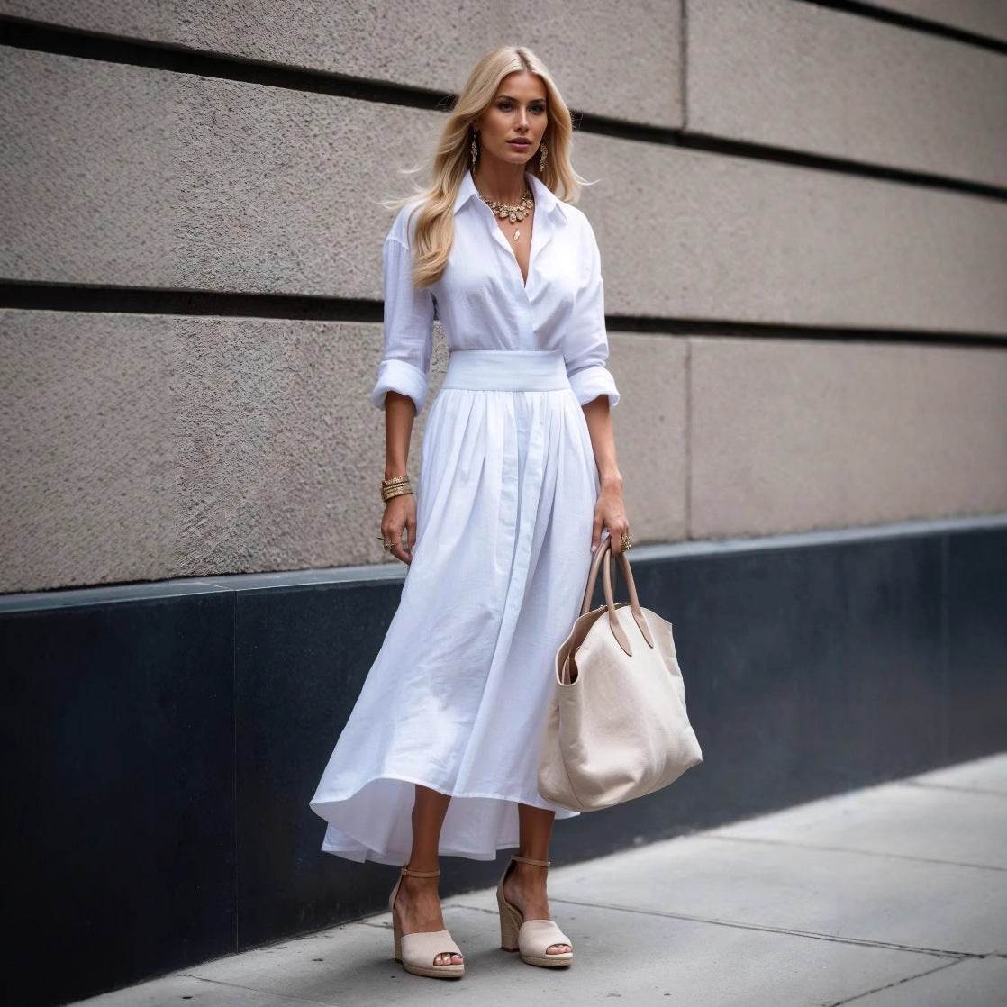 Robe Flottante à Taille Serrée - Clairea Boutique