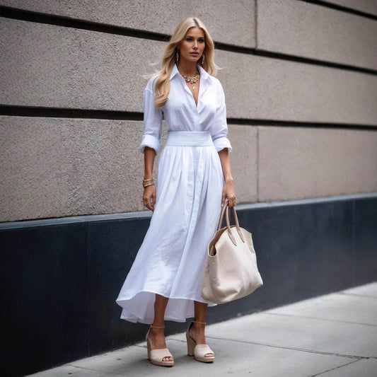 Robe Flottante à Taille Serrée - Clairea Boutique