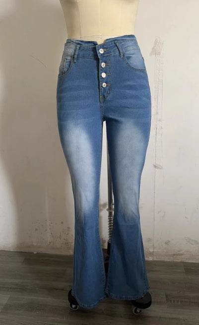 Jean Pattes d'Éléphant Taille Haute - Clairea Boutique