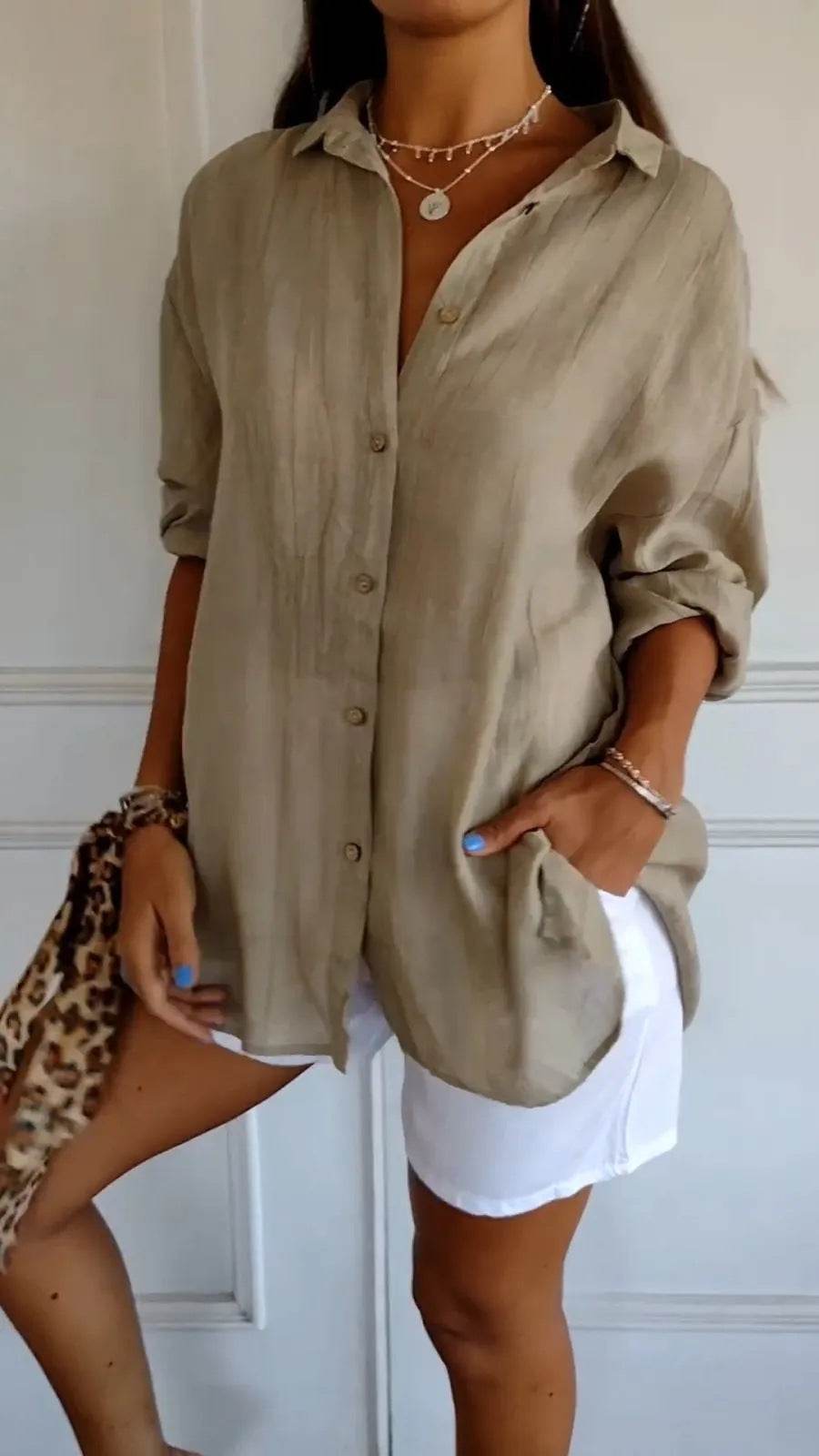 Chemise Femme à Col Revers - Clairea Boutique