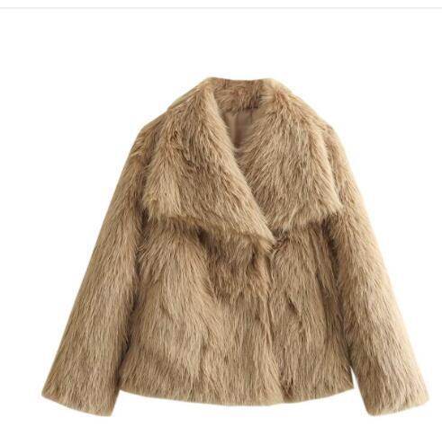 Manteau Hiver Épais Femme – Col à Revers en Fausse Fourrure - Clairea Boutique