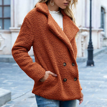 Veste Longue à Col Revers avec Boutons - Clairea Boutique