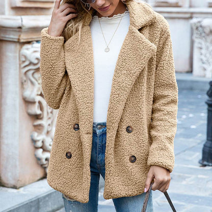 Veste Longue à Col Revers avec Boutons - Clairea Boutique