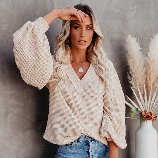 T-shirt Chic à Col V - Clairea Boutique