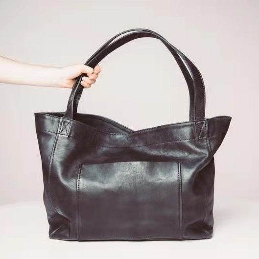 Sac Cabas Femme en Cuir Ciré Grand Format Élégant et Résistant - Clairea Boutique