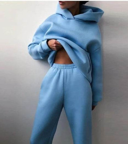 Ensemble Décontracté Femme 2 Pièces – Sweat à Capuche & Pantalon de Jogging - Clairea Boutique
