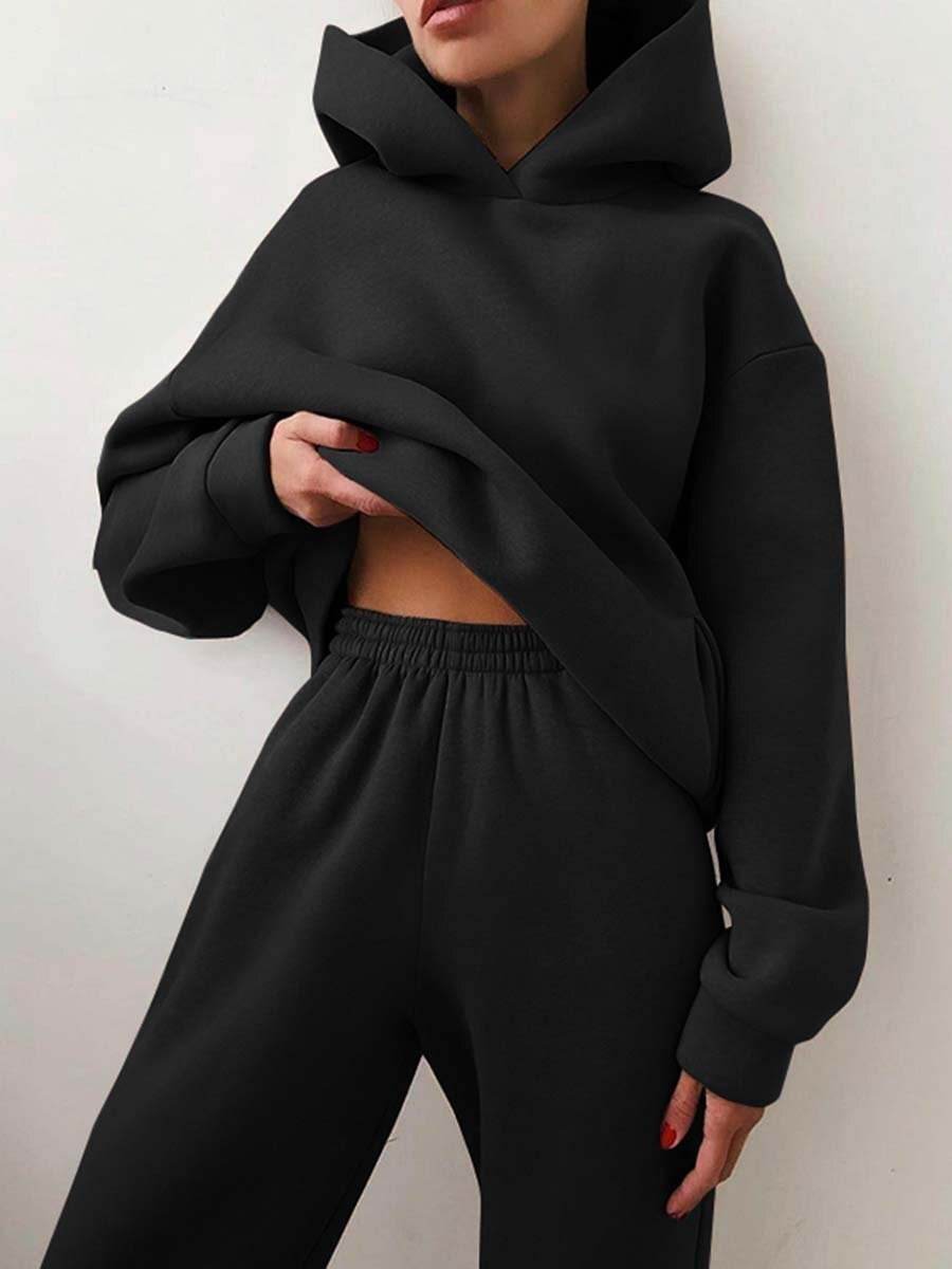 Ensemble Décontracté Femme 2 Pièces – Sweat à Capuche & Pantalon de Jogging - Clairea Boutique