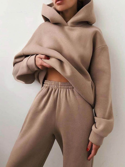 Ensemble Décontracté Femme 2 Pièces – Sweat à Capuche & Pantalon de Jogging - Clairea Boutique