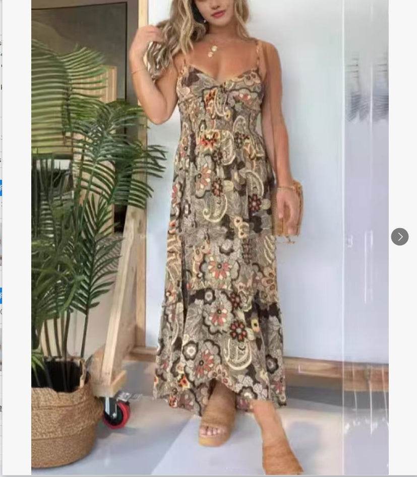Robe à Bretelles Style Bord de Mer - Clairea Boutique