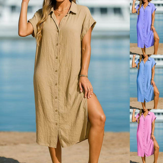 Robe d’Été en Coton & Lin - Clairea Boutique