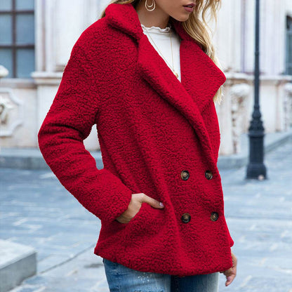 Veste Longue à Col Revers avec Boutons - Clairea Boutique