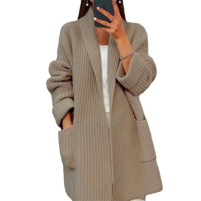Cardigan Maille à Revers avec Poches - Clairea Boutique
