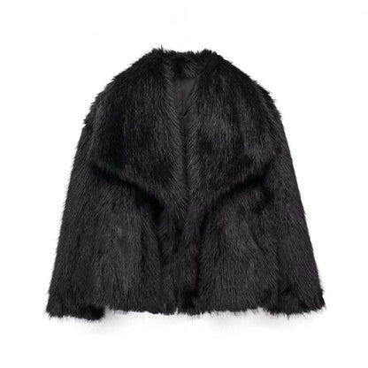 Manteau Hiver Épais Femme – Col à Revers en Fausse Fourrure - Clairea Boutique