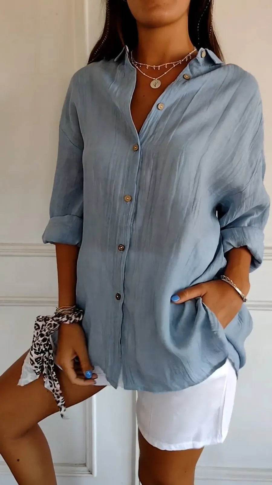 Chemise Femme à Col Revers - Clairea Boutique