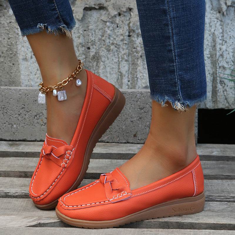 Chaussures Plates à Motif Tissé - Clairea Boutique