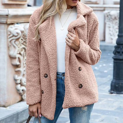 Veste Longue à Col Revers avec Boutons - Clairea Boutique
