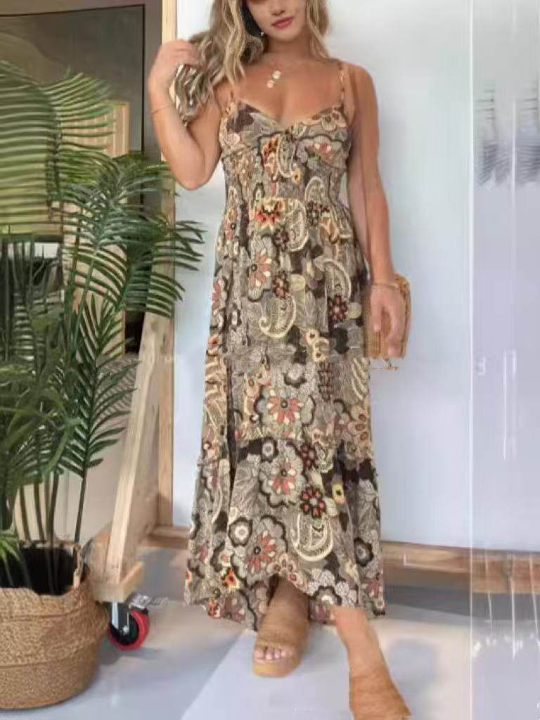 Robe à Bretelles Style Bord de Mer - Clairea Boutique