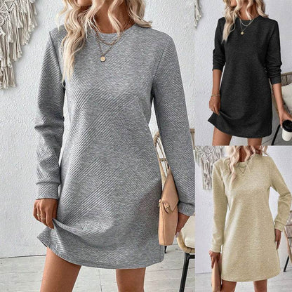Robe Mi-longue à Motif Carreaux - Clairea Boutique