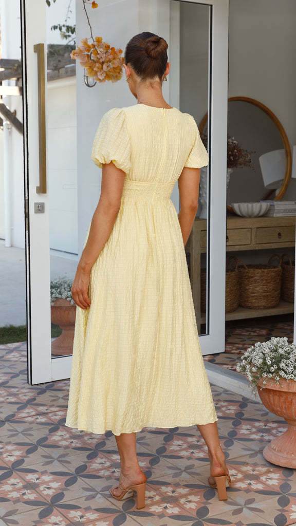 Robe Longue d’Été à Manches Bouffantes - Clairea Boutique