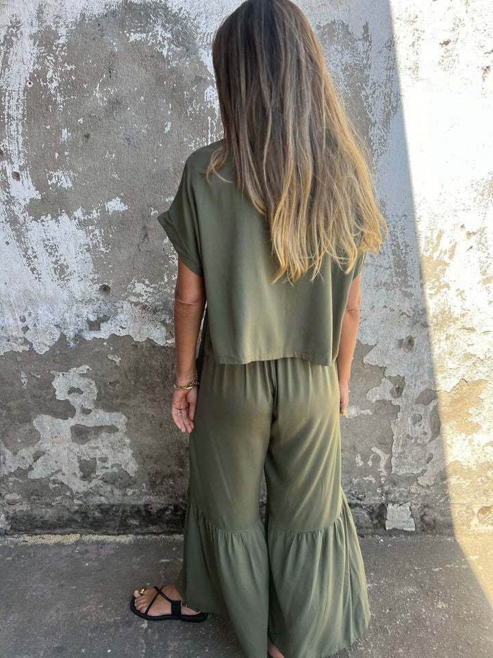 Ensemble Tendance Haut Col Rond - Clairea Boutique