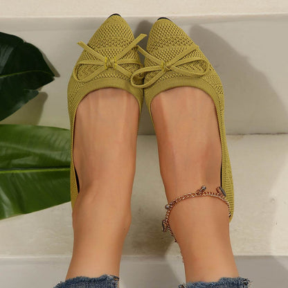 Mocassins Tricotés à Nœud - Clairea Boutique