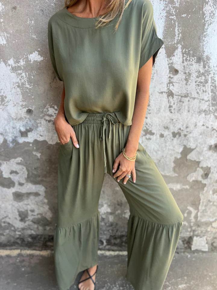 Ensemble Tendance Haut Col Rond - Clairea Boutique