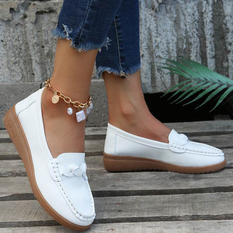 Chaussures Plates à Motif Tissé - Clairea Boutique