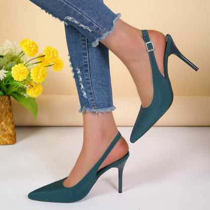 Escarpins à Talons Hauts avec Bout Pointu et Boucle Élégante - Clairea Boutique