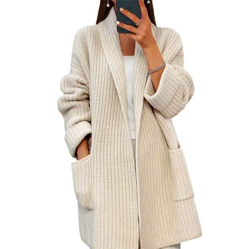 Cardigan Maille à Revers avec Poches - Clairea Boutique