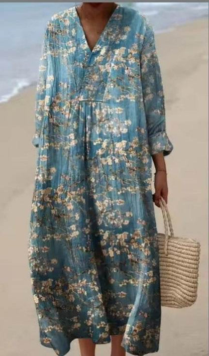 Robe Chemise Imprimé Floral Décontracté - Clairea Boutique