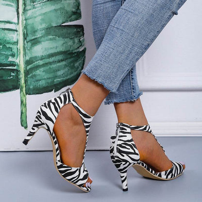 Sandales À Talons Hauts Peep Toe - Clairea Boutique