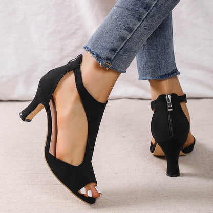 Sandales À Talons Hauts Peep Toe - Clairea Boutique