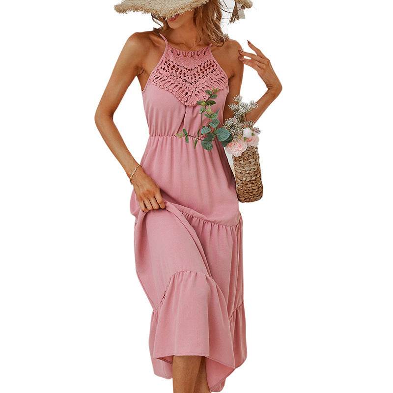 Robe Bohème Mi-longue à Bretelles - Clairea Boutique