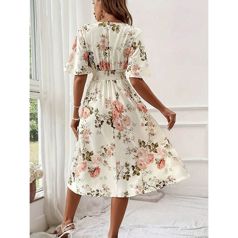 Robe Midi Bohème Fleurie - Clairea Boutique