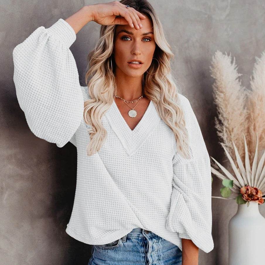 T-shirt Chic à Col V - Clairea Boutique